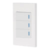 Volteck PA-APTR-EEB Placa armada 3 interruptores 1de 3vías,1 mod,Española,blanco
