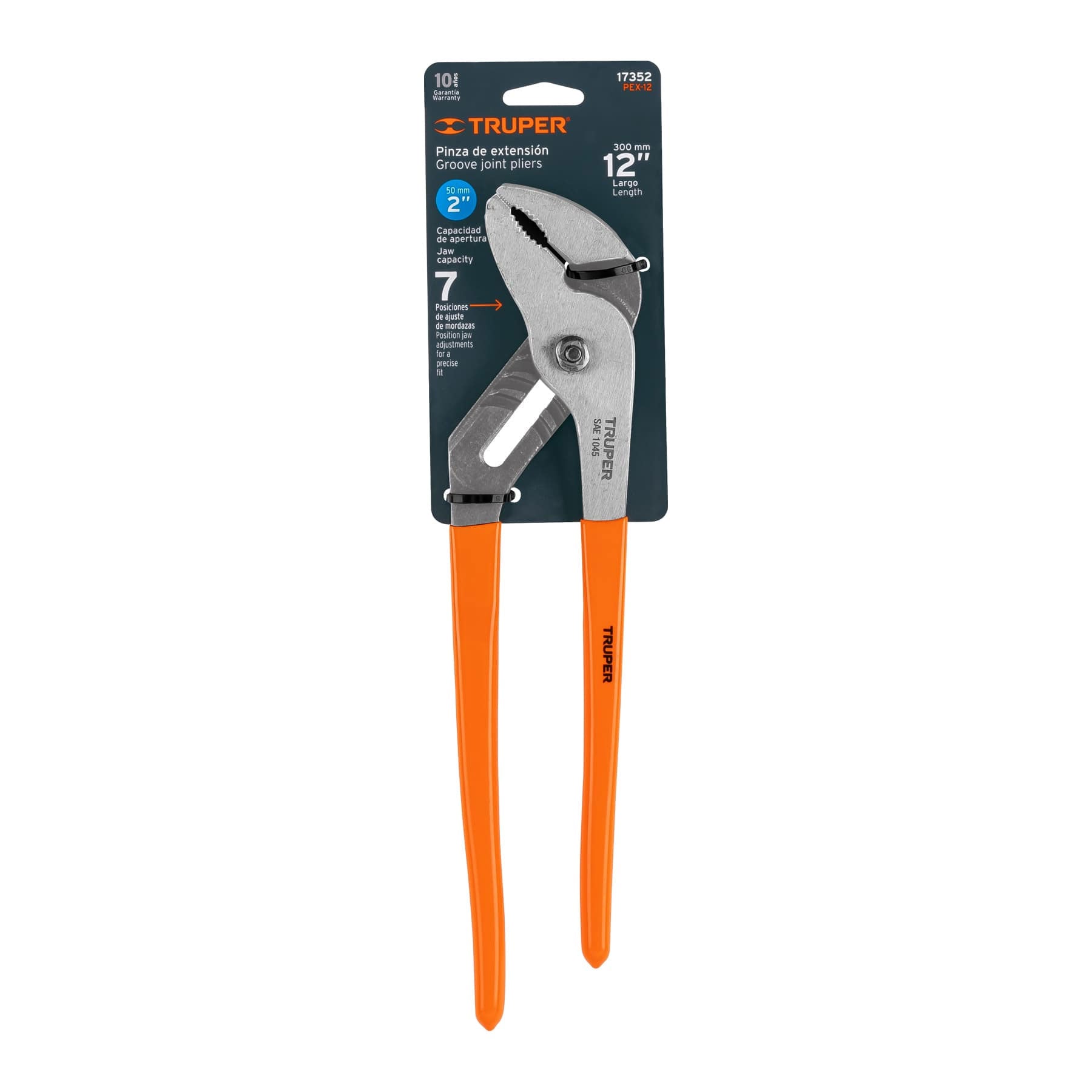 Truper PEX-12 Pinza de extensión 12' mango de PVC