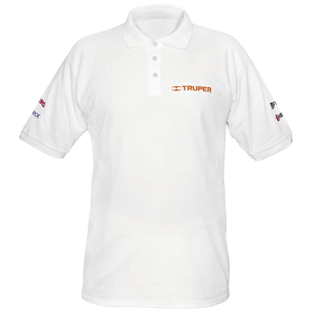 Truper POL-BC-XG Playera tipo polo blanca, para caballero, talla XG