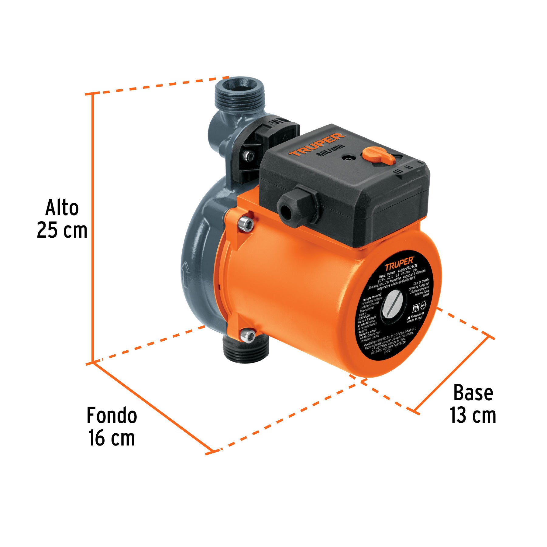103356 PRE-1/3S Bomba presurizadora 1/3 HP, TRUPER