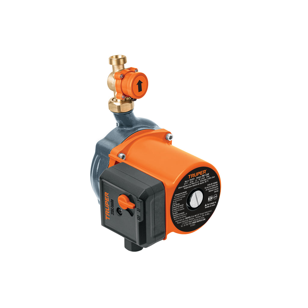 103355 PRE-1/6R Bomba presurizadora 1/6 HP, con sensor regulable, TRUPER