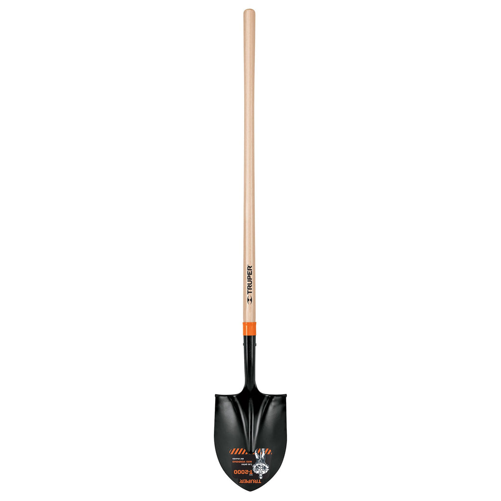 Truper PRL-P Pala T-2000 redonda, mango largo 45'