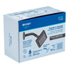 Foset R-403M Regadera cuadrada ABS 4' acabado negro mate con brazo, Foset