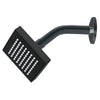 Foset R-403M Regadera cuadrada ABS 4' acabado negro mate con brazo, Foset