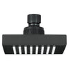 Foset R-403SM Regadera cuadrada ABS 4' acabado negro mate sin brazo