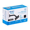 Foset R-413M Regadera cuadrada 4', acero inox, con brazo, negro, Túbig