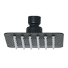 Foset R-413SM Regadera cuadrada 4', acero inox, sin brazo, negro, Tubig