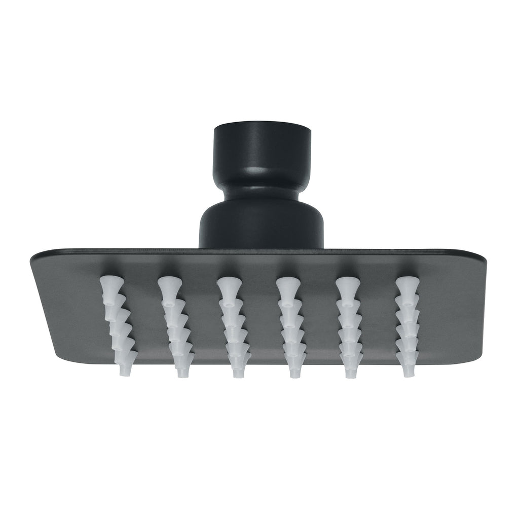 Foset R-413SM Regadera cuadrada 4', acero inox, sin brazo, negro, Tubig