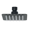 Foset R-413SM Regadera cuadrada 4', acero inox, sin brazo, negro, Tubig