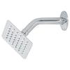 Foset R-413 Regadera cuadrada 4', acero inox, con brazo, cromo, Túbig