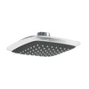 Foset R-510S Regadera cuadrada plato ancho 6' gris-cromo, sin brazo, Aero