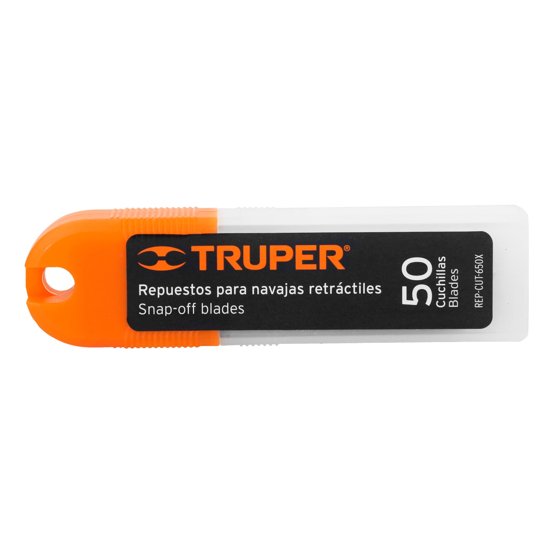 Truper REP-CUT-650 Estuche con 50 cuchillas SK4 de 18 mm para cutter
