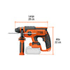 Rotomartillo SDS Plus 20V, 2 J, sin accesorios, PRO