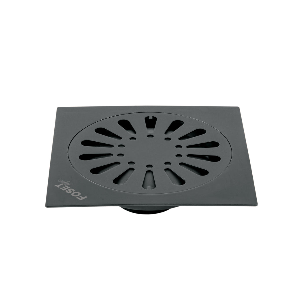 45474 Resumidero cuadrado 6'x 6', acero inoxidable, negro, gota