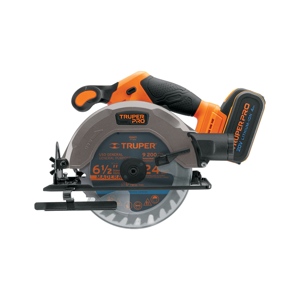 Sierra circular 6-1/2", 20V, 1 batería 4Ah, PRO