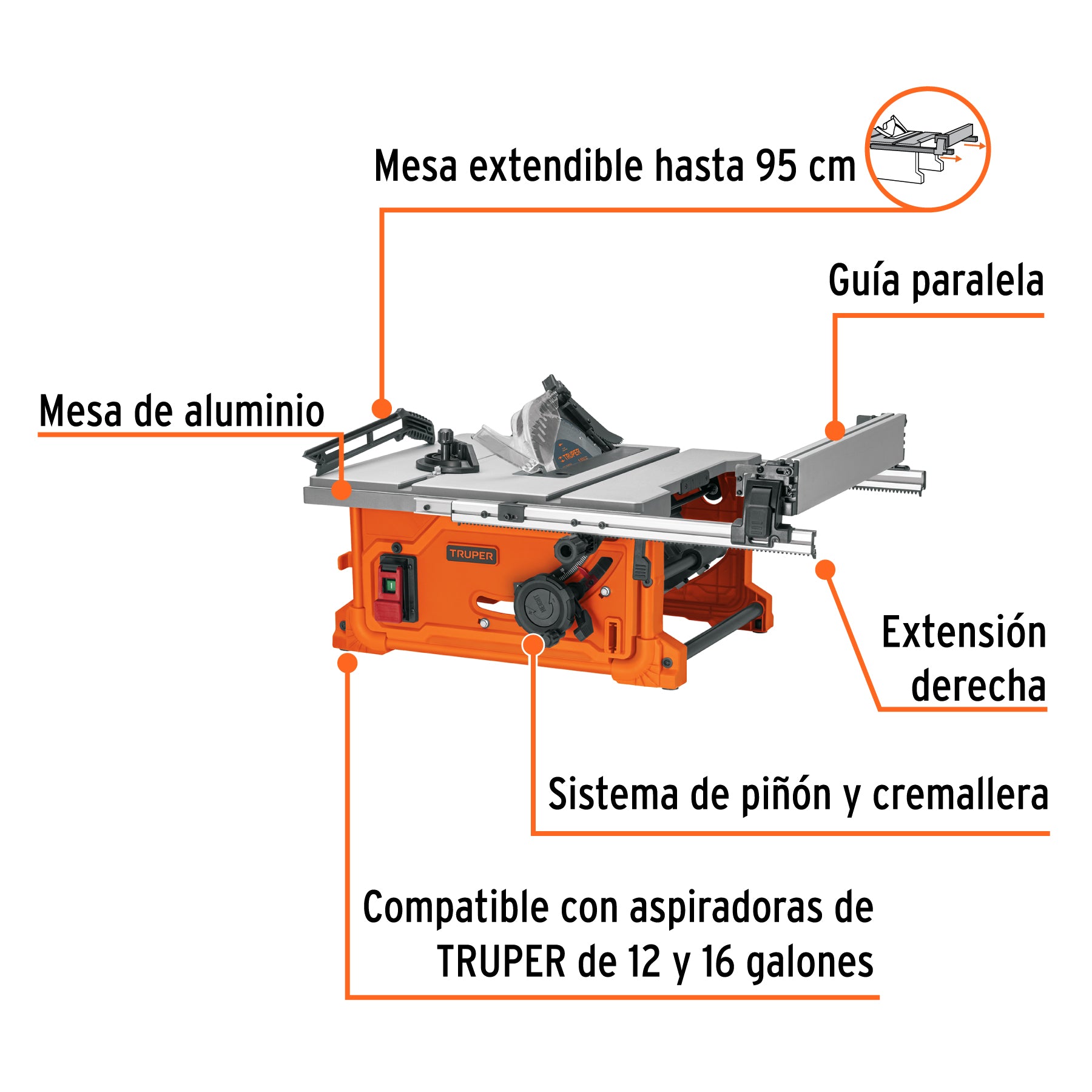 Sierra de Mesa Profesional 10" - Truper SME-10S