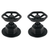 Foset TBMR-61M Juego de 2 manerales para regadera, volante, negro, Tubig