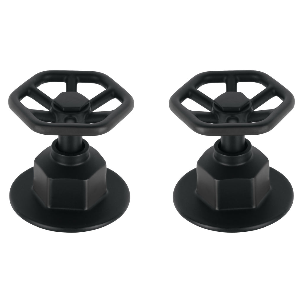 Foset TBMR-61M Juego de 2 manerales para regadera, volante, negro, Tubig