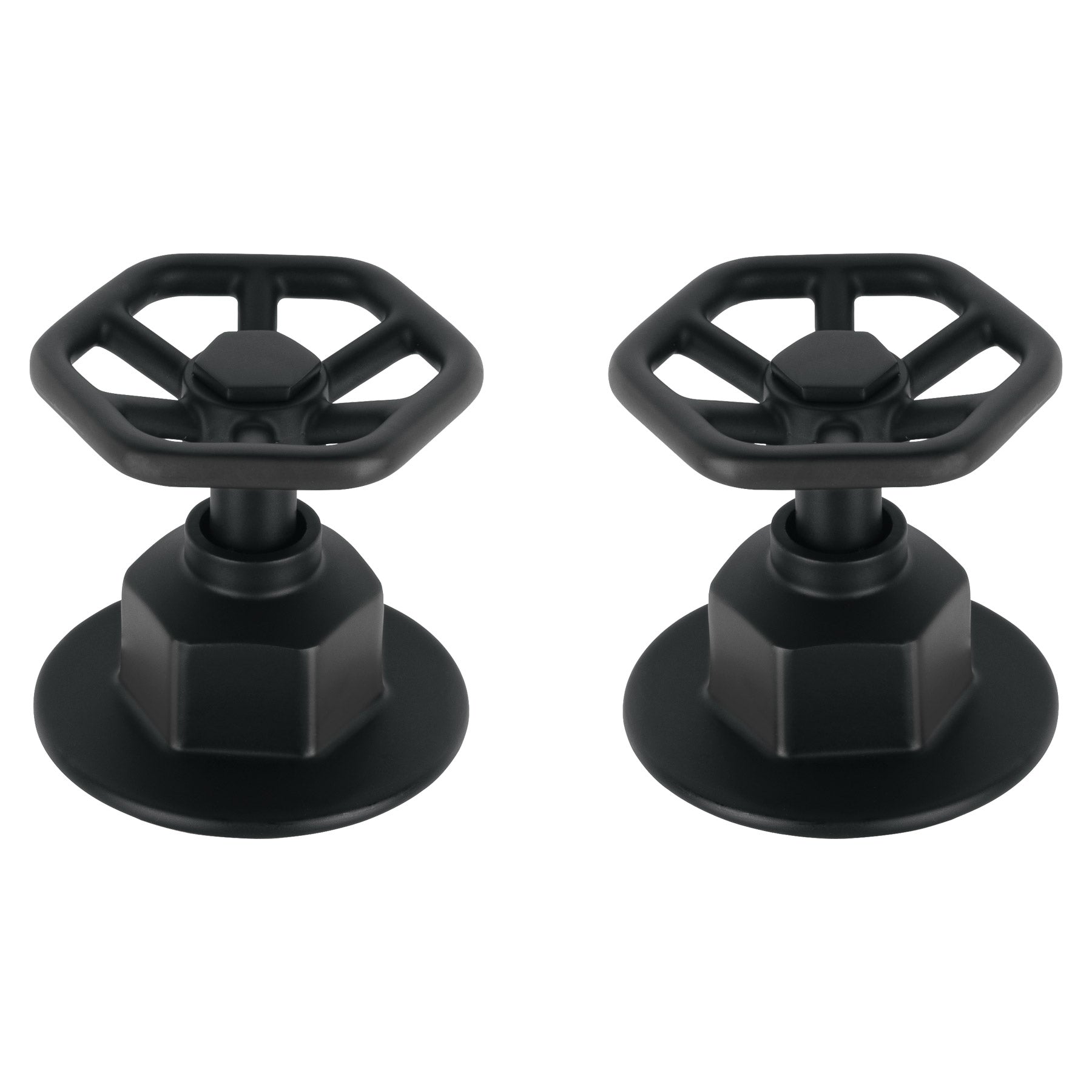 Foset TBMR-61M Juego de 2 manerales para regadera, volante, negro, Tubig