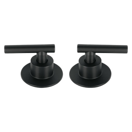 Foset TBMR-62M Juego de 2 manerales para regadera, palanca, negro, Tubig