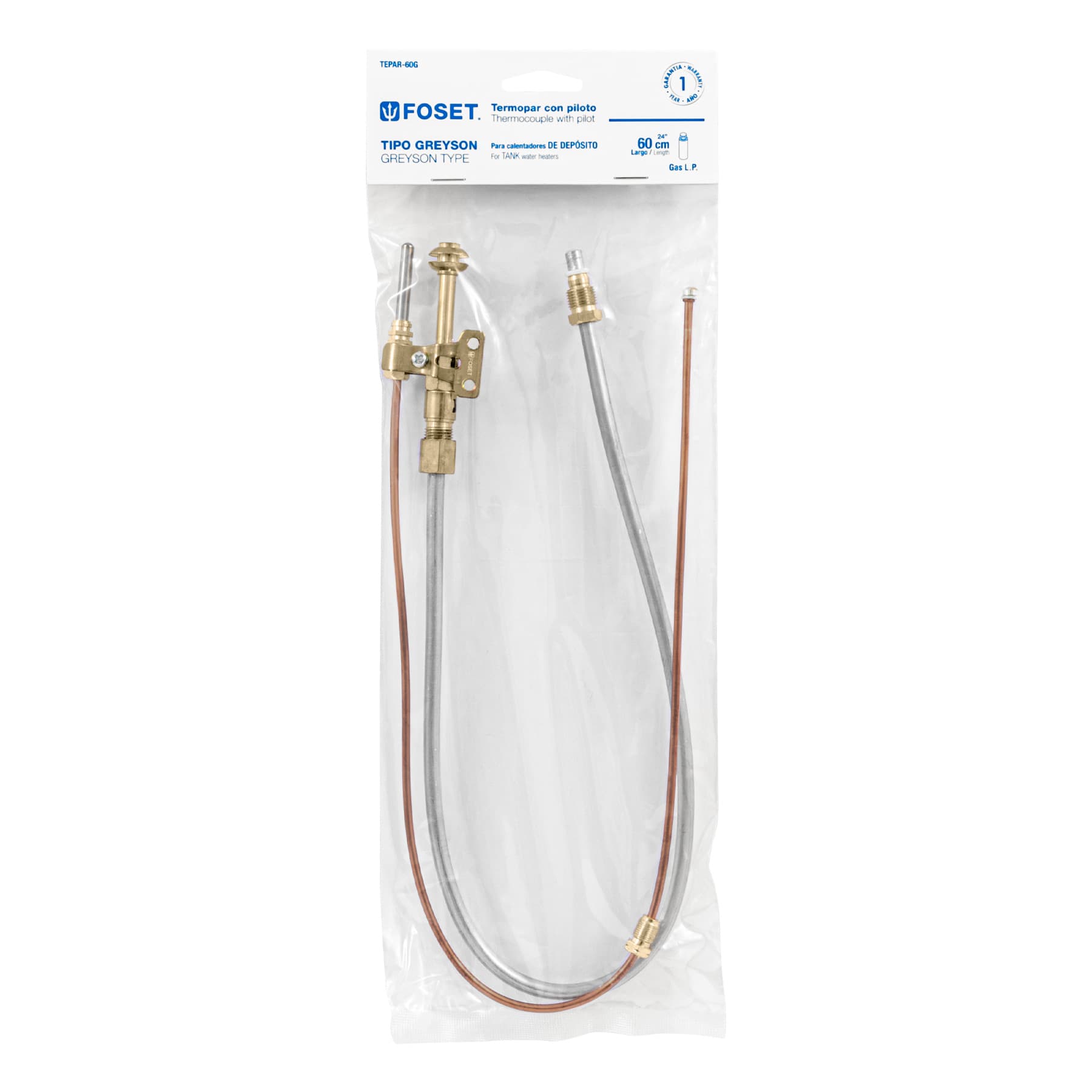 Foset TEPAR-60G Termopar tipo Greyson, 60 cm