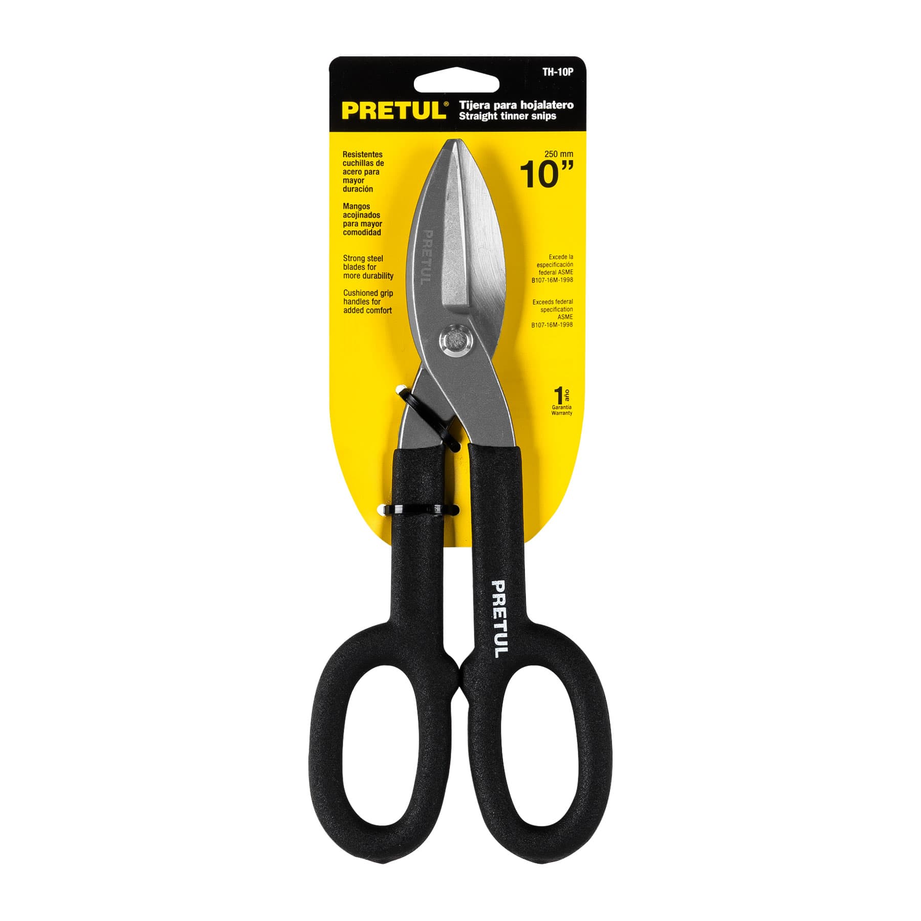 Pretul TH-10P Tijeras para hojalatero, 10', Pretul