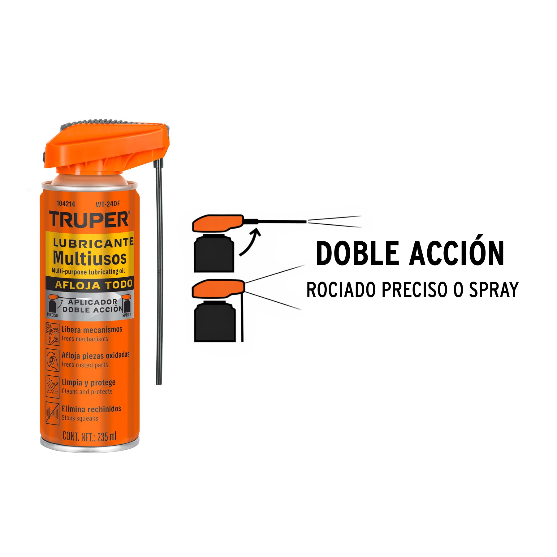Lubricante Multiusos en Aerosol (235 ml) - WT-240F