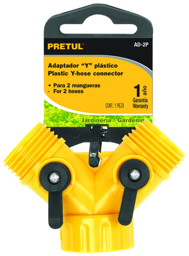 Pretul AD-2P Conector 'Y' plástico, entrada 3/4', Pretul