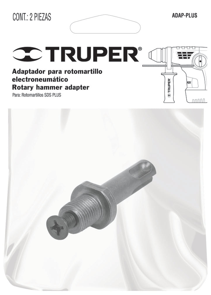Truper ADAP-PLUS Adaptador para rotomartillos, SDS PLUS - Ferrenacional