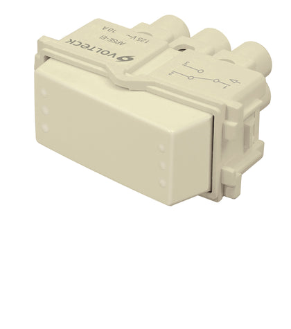 Volteck APSE-EI Interruptor de 3 vías, línea Italiana, color marfil