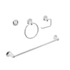 Foset AQA-4004 Juego de 4 accesorios para baño metálicos, Foset Aqua
