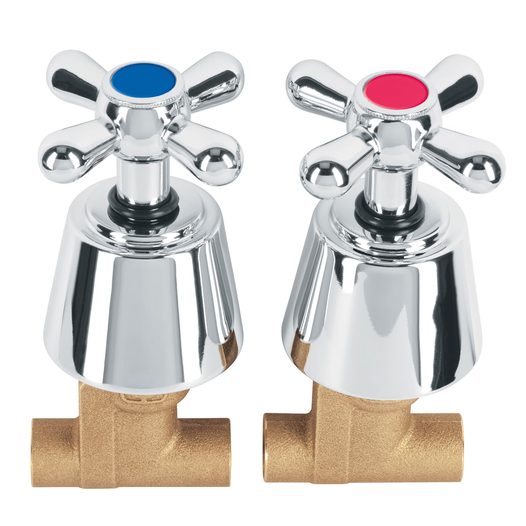 Foset AQE-661 Juego 2 llaves de empotrar, soldable tipo cruceta, Aqua - Ferrenacional