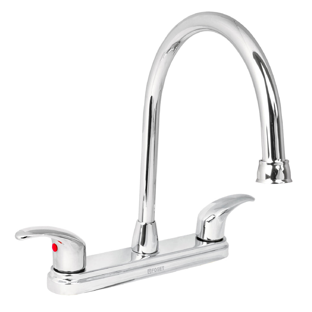Foset AQF-82 Mezcladora para fregadero, manerales palanca,acero inox.Aqua - Ferrenacional