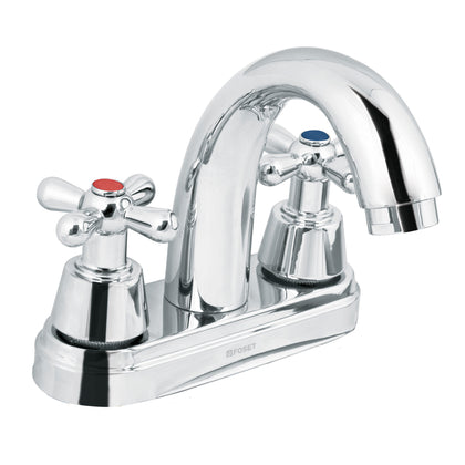 Foset AQM-51 Mezcladora p/lavabo,manerales cruceta,cuello alto,cromo,Aqua - Ferrenacional