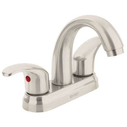 Foset AQM-52N Mezcladora satín 4' para lavabo, nariz curva, palanca