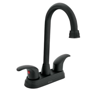 Foset AQM-62M Mezcladora negro mate 4' p/lavabo, tipo bar, palanca, Aqua