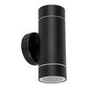 Volteck ARB-204S Arbotante exterior, cilíndrico, spot, 2xMR16GU10, negro