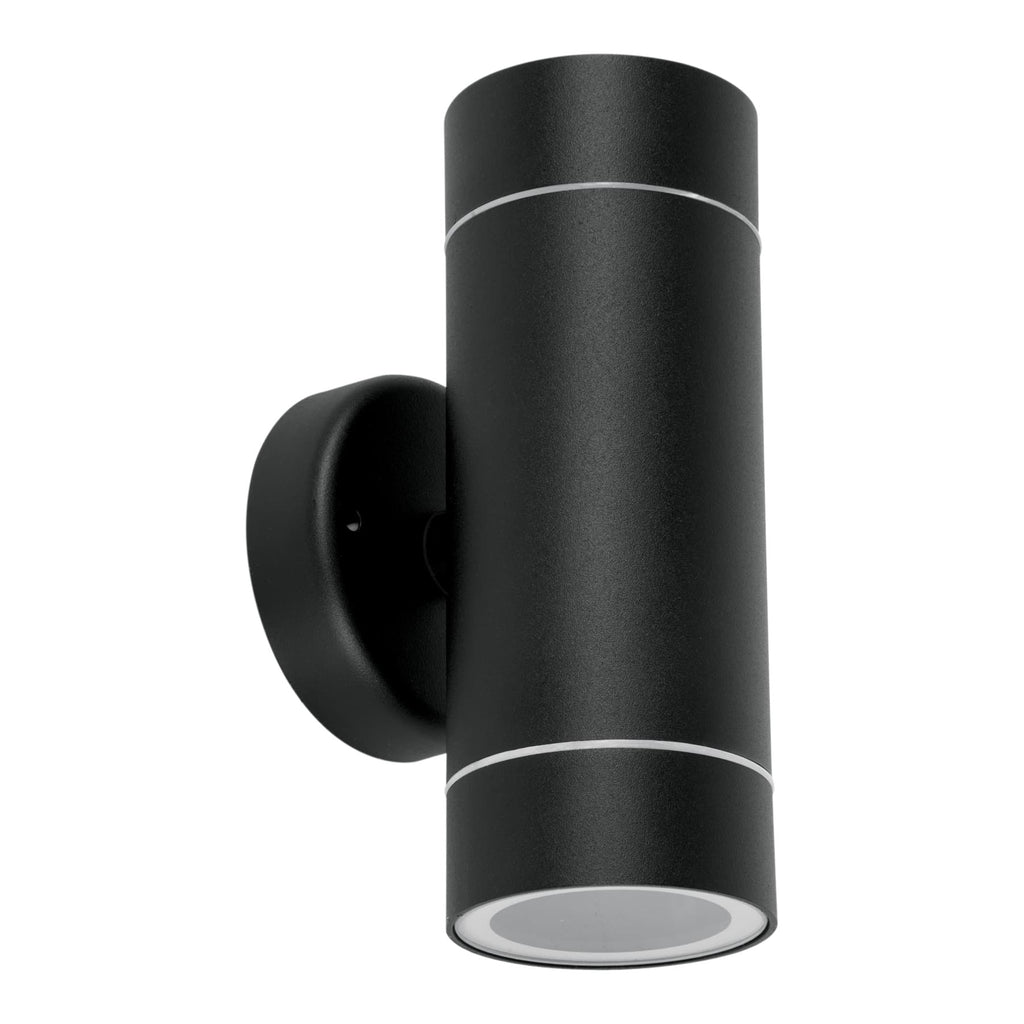 Volteck ARB-204S Arbotante exterior, cilíndrico, spot, 2xMR16GU10, negro