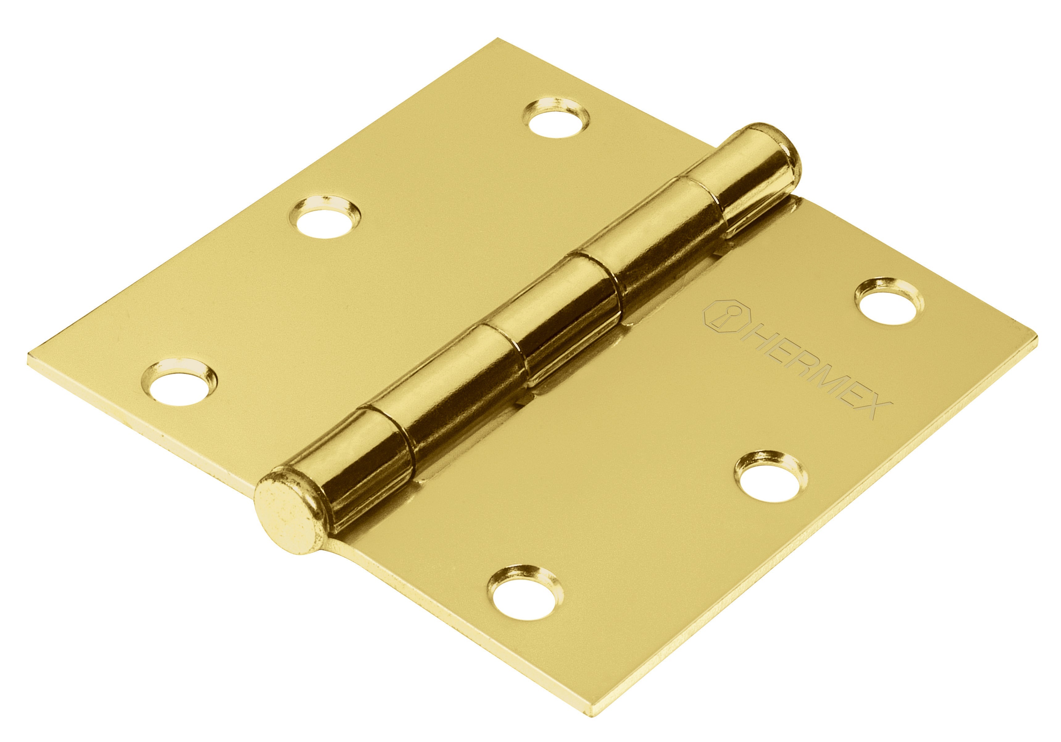 Hermex BC-301PP Bisagra cuadrada 3', acero latonado, plana, Hermex Basic - Ferrenacional