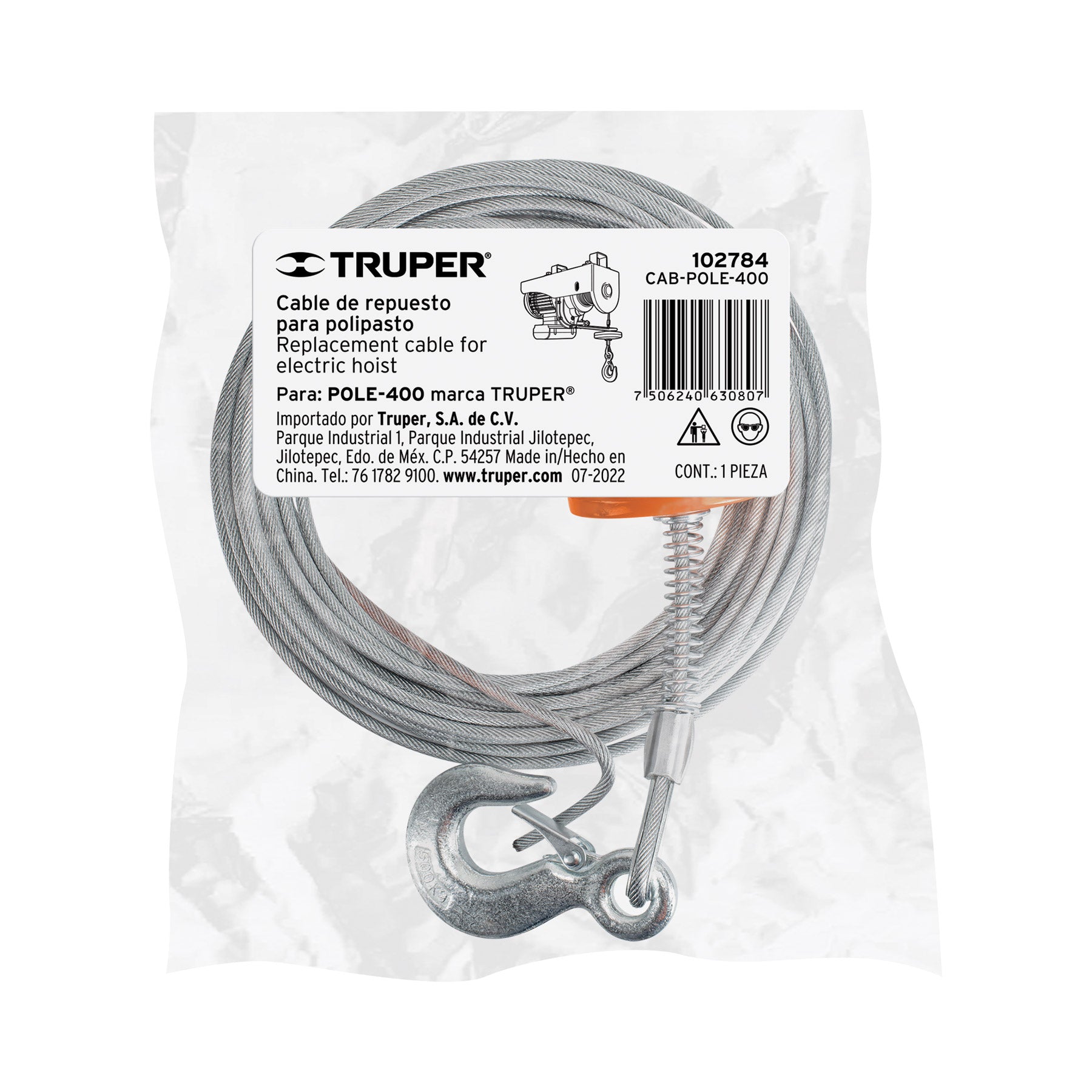 Truper CA-POLE-400 Cable de repuesto para polipasto eléctrico POLE-400