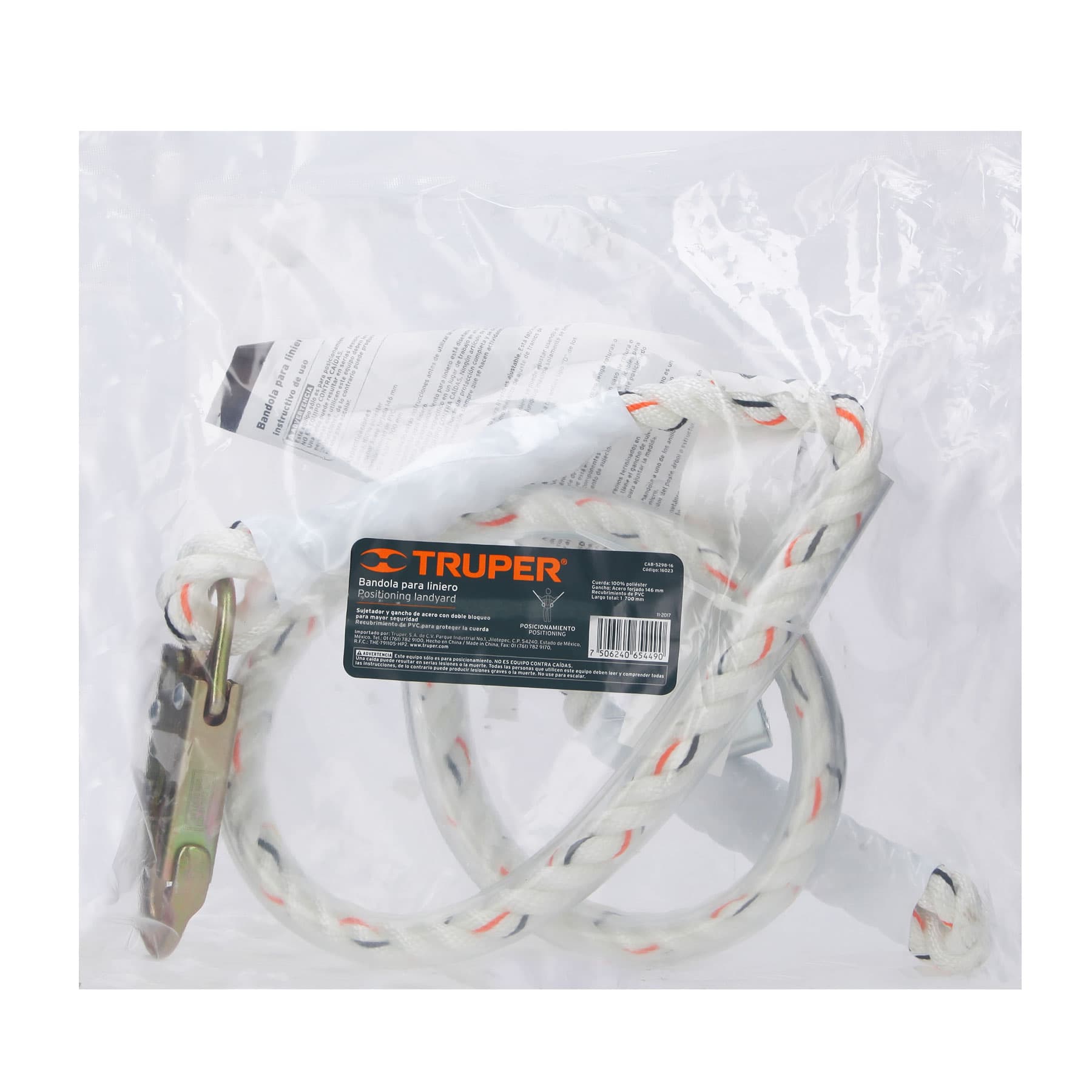 Truper CAB-5298-16 Bandola de posicionamiento, 1.7 m