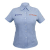 Truper CAM-AZ-DCM Camisa azul para dama, manga corta, talla mediana