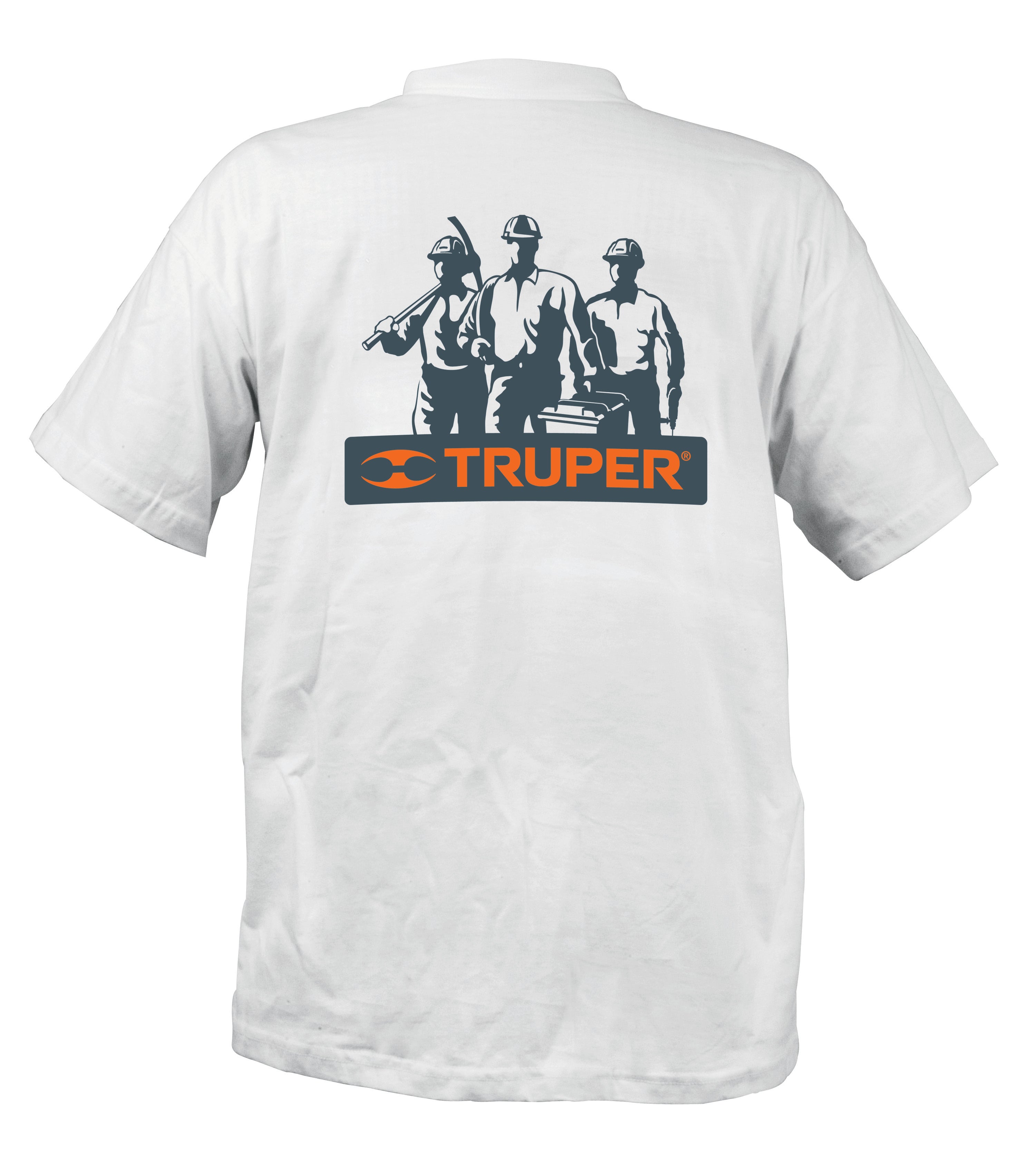 Truper CAM-BLA-40 Camiseta blanca 100% algodón, estampada, talla 40