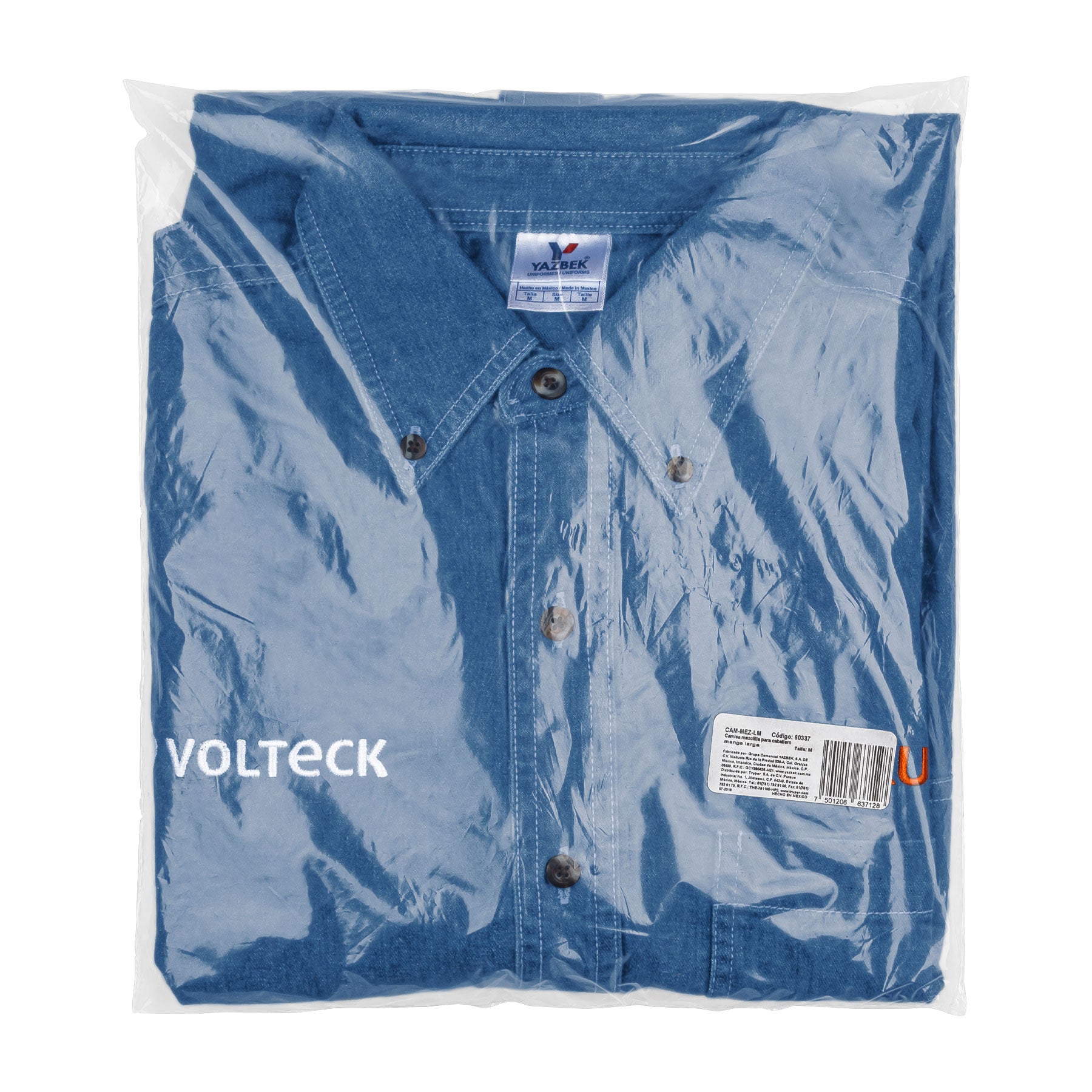 Truper CAM-MEZ-LM Camisa de mezclilla para caballero, manga larga, talla M