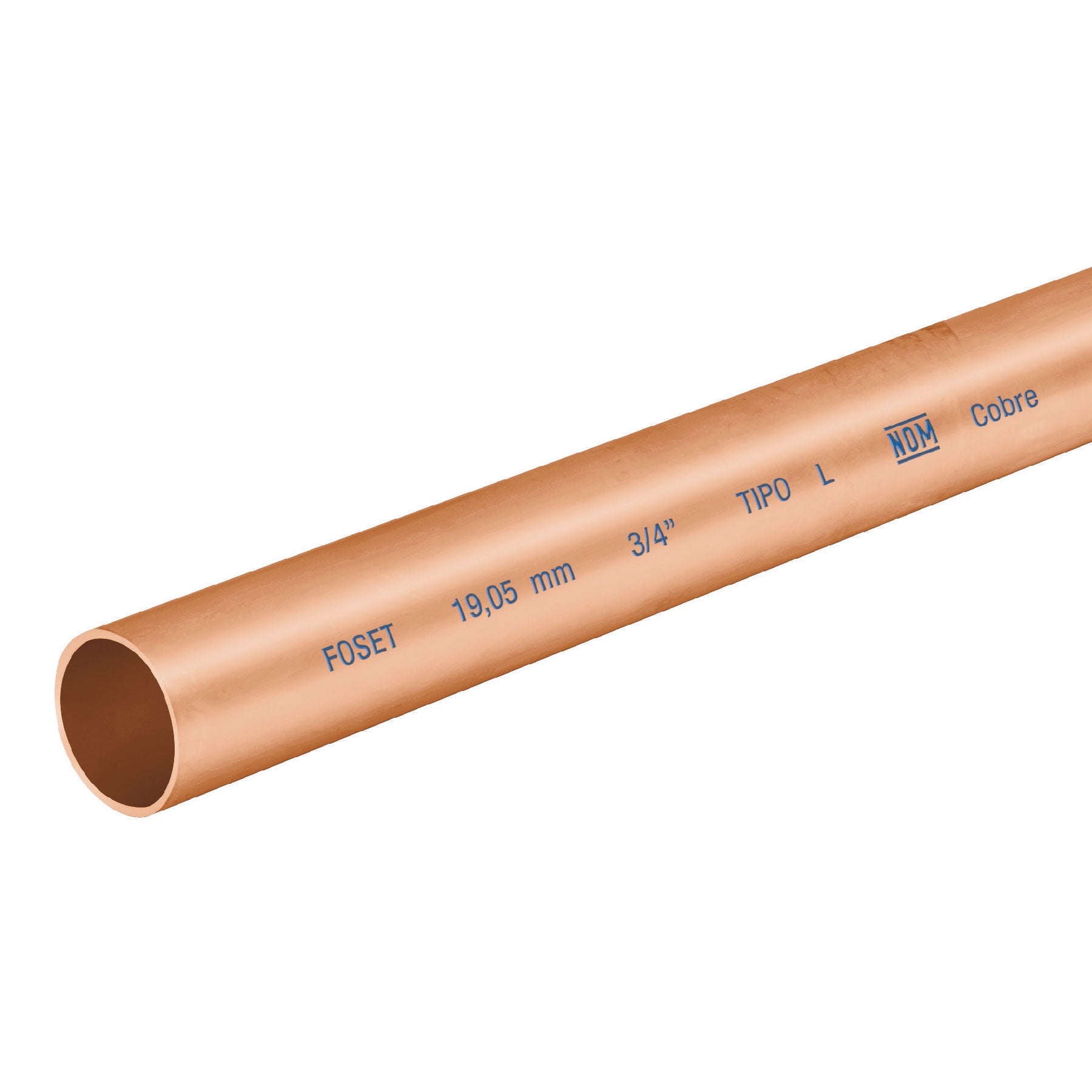 Foset CC-002L Tubo cobre tipo 'L', 3/4', 3 metros