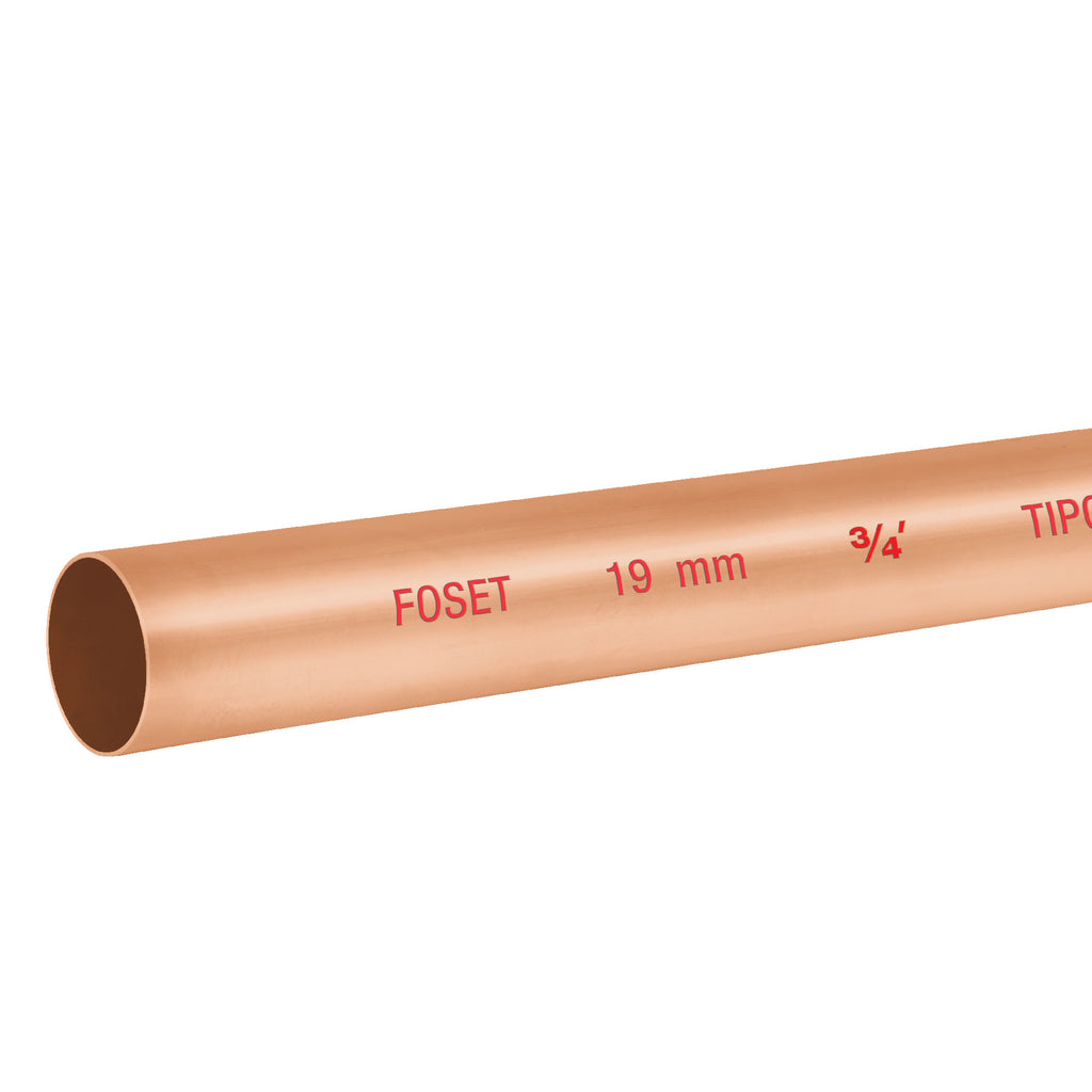 Foset CC-002N Tubo cobre tipo 'N', 3/4', 3 metros
