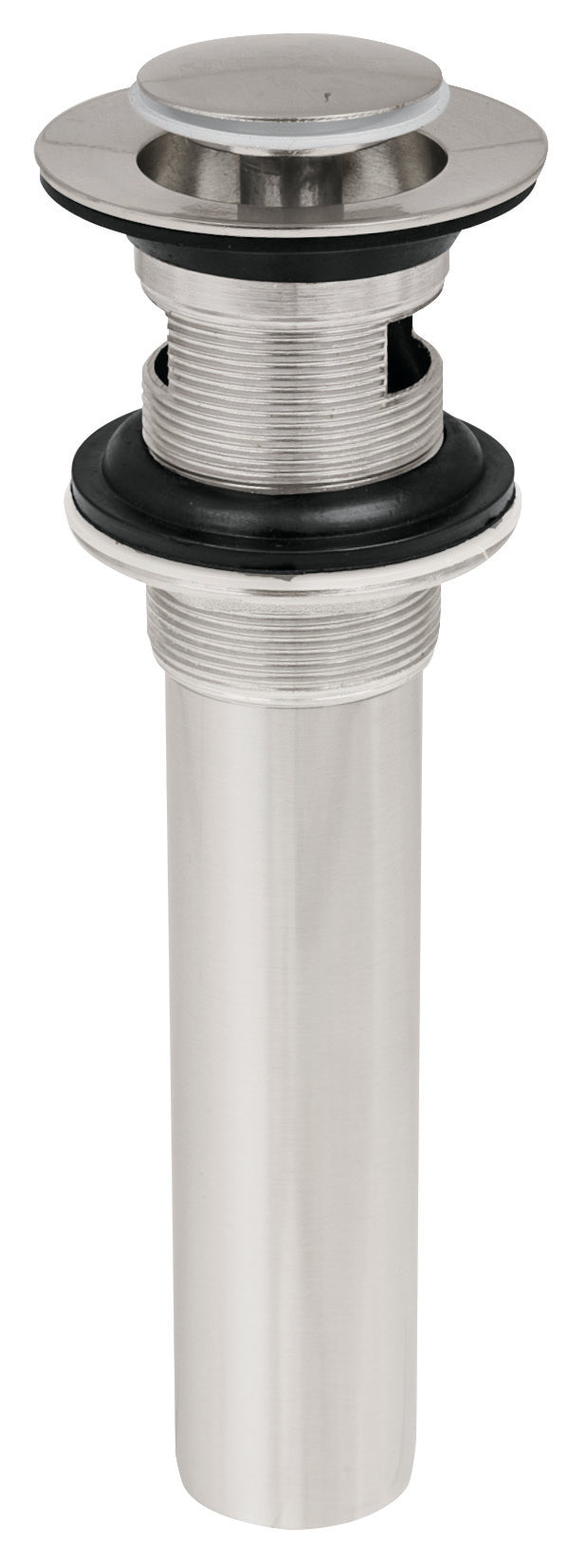 Foset CE-206N Contra p/lavabo con rebosadero, sistema push, satín, 1-1/4'