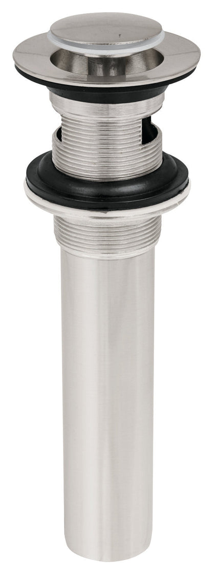 Foset CE-206N Contra p/lavabo con rebosadero, sistema push, satín, 1-1/4'