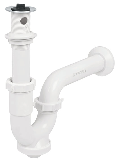 Foset CE-234 Céspol rígido para lavabo con contra, polipropileno, 1-1/4'