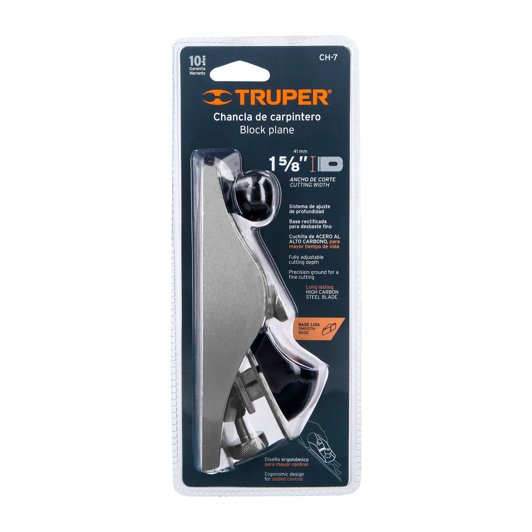 Truper CH-7 Cepillo tipo chancla para carpintero